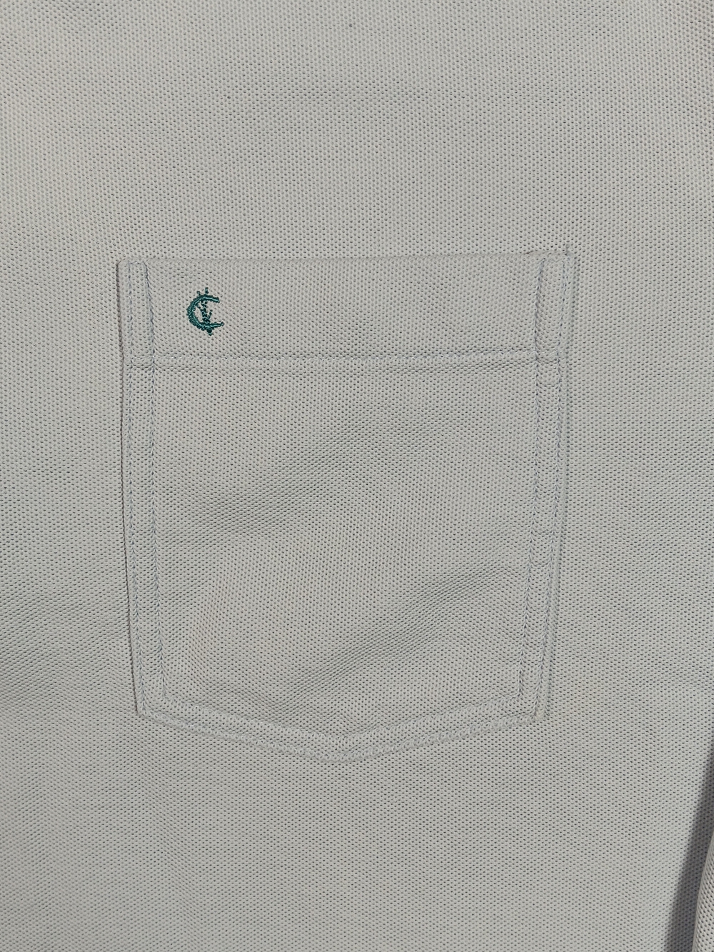 Criquet Shirt Mens XL Blue Long Sleeve Polo Pocket Pima Cotton Preppy Office - Picture 5 of 13